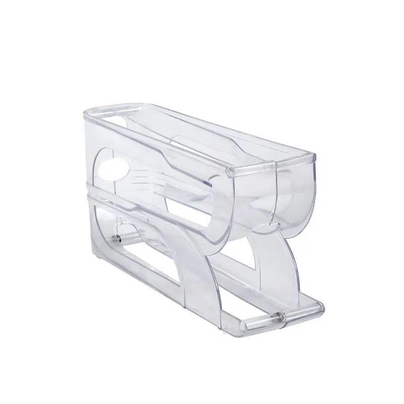 New Slide Rolling Egg Storage Container for Refrigerator Side Door, Auto Rolling Egg Tray Holder Fresh Keeping Kitchen Organizer