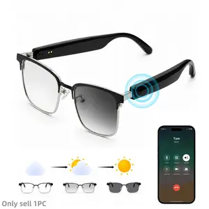 Smart Glasses with Color Changing Lenses, Bluetooth Audio Sunglasses for Men Women, Open Ear Music, Hands-Free Calls, Touch Control, Voice Assistant
