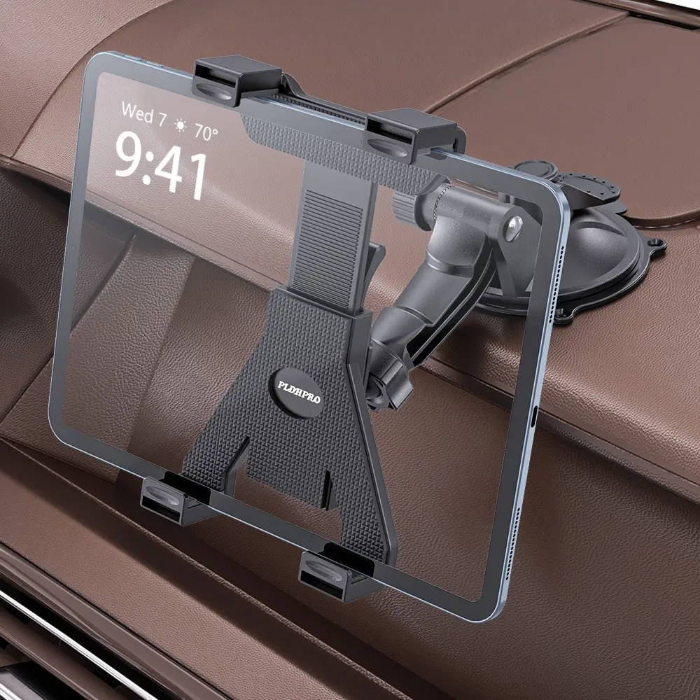 Universal Car Tablet Stand, Fits All 7-11" iPad/tablet, Truck Dashboard/windshield Mount, 360° Rotatable Holder, Secure & Convenient, Tablet Holder For Car
