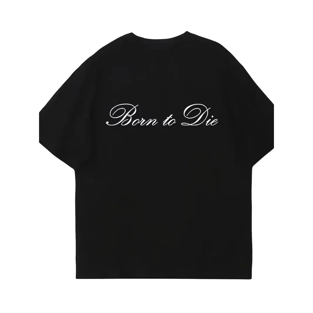 Women Cotton Short Sleeve T Shirt Black Cursive Letter Print Casual Summer Tee Streetwear Aesthetic Soft Breathable Top For Daily Outing School Vacation Party All Match Fashion Clothes