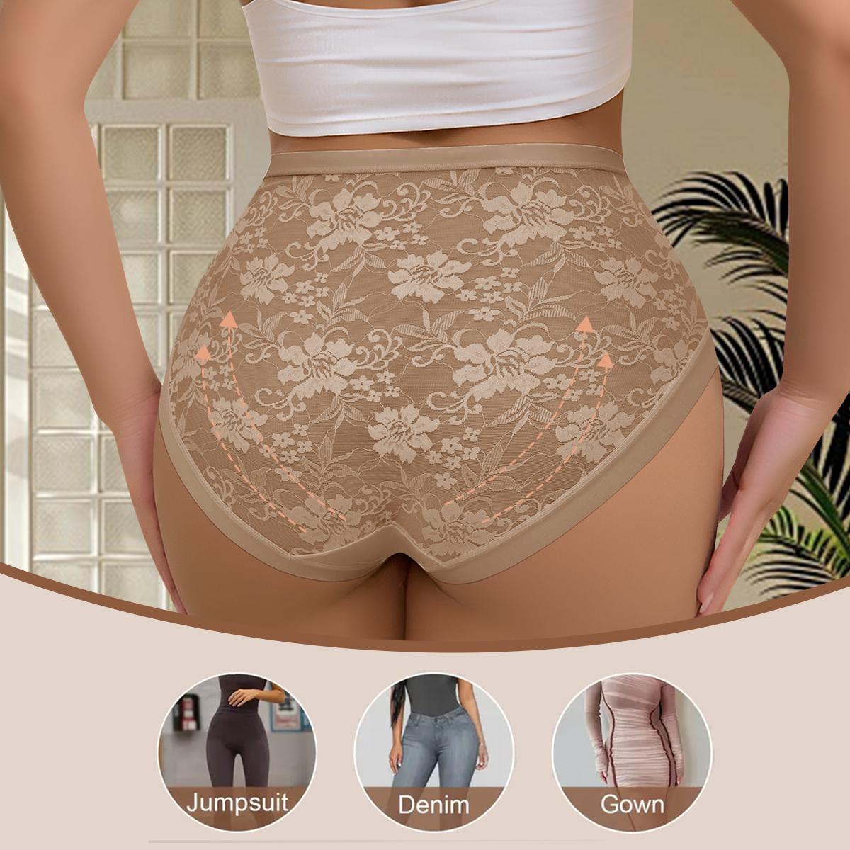 QUASTI 5PCS Mid Waisted Spliced Sexy Lace Women's Panties, Lightweight Translucent Skin-Friendly Soft Comfortable Sweet Basic Fit Invisible Underwear, Seamless Anti Roll Edge Elegant Confidence Briefs, S-XXL QUASTI 5PCS Mid Waisted Spliced Sexy Lace Women's Panties, Lightweight Translucent Skin-Friendly Soft Comfortable Sweet Basic Fit Invisible Underwear, Seamless Anti Roll Edge Elegant Confidence Briefs, S-XXL