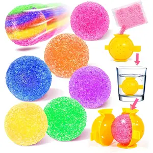 24 Packs Bouncy Ball Kit with Cards for Kids Magic Bouncing Ball STEM Science Experiment Craft Party Favors School Classroom Gifts Exchange for Boys and Girls