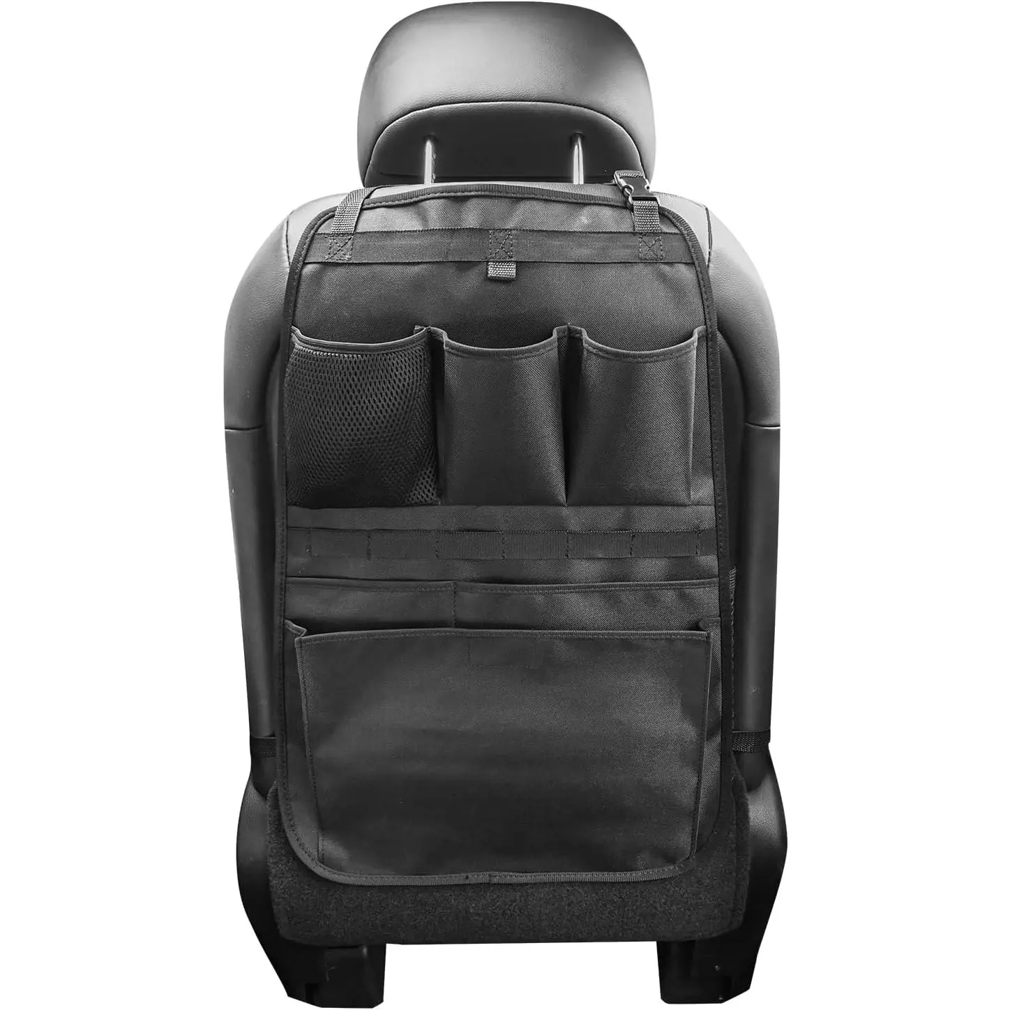 Seat  Organizer with Compartment (Black) | Backseat Organizer with Multiple Pockets, Headrest Organizer fit for Front &  Seat,  Seat  Pocket