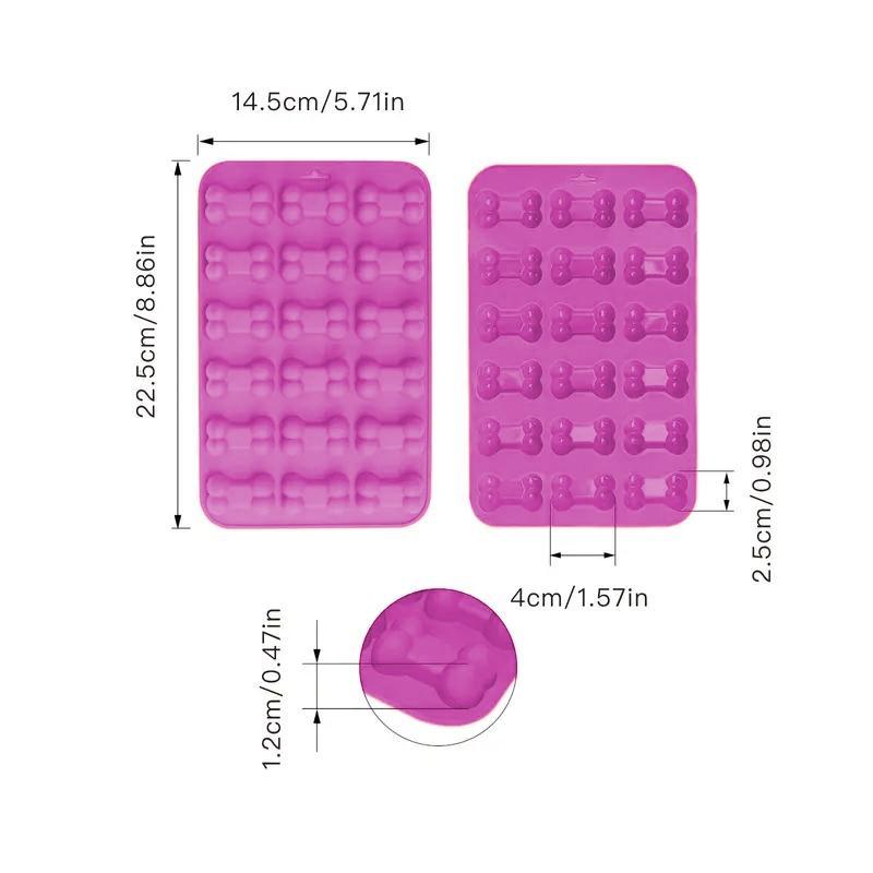 Puppy Dog Paw Shaped Baking Pan, Dog Bone Cookie Mold, 2 Counts/set Non-stick Food Grade Silicone Mold Reusable Chocolate Mold For Chocolate, Candy, Jelly, Ice Cubes, DIY Baking Tools