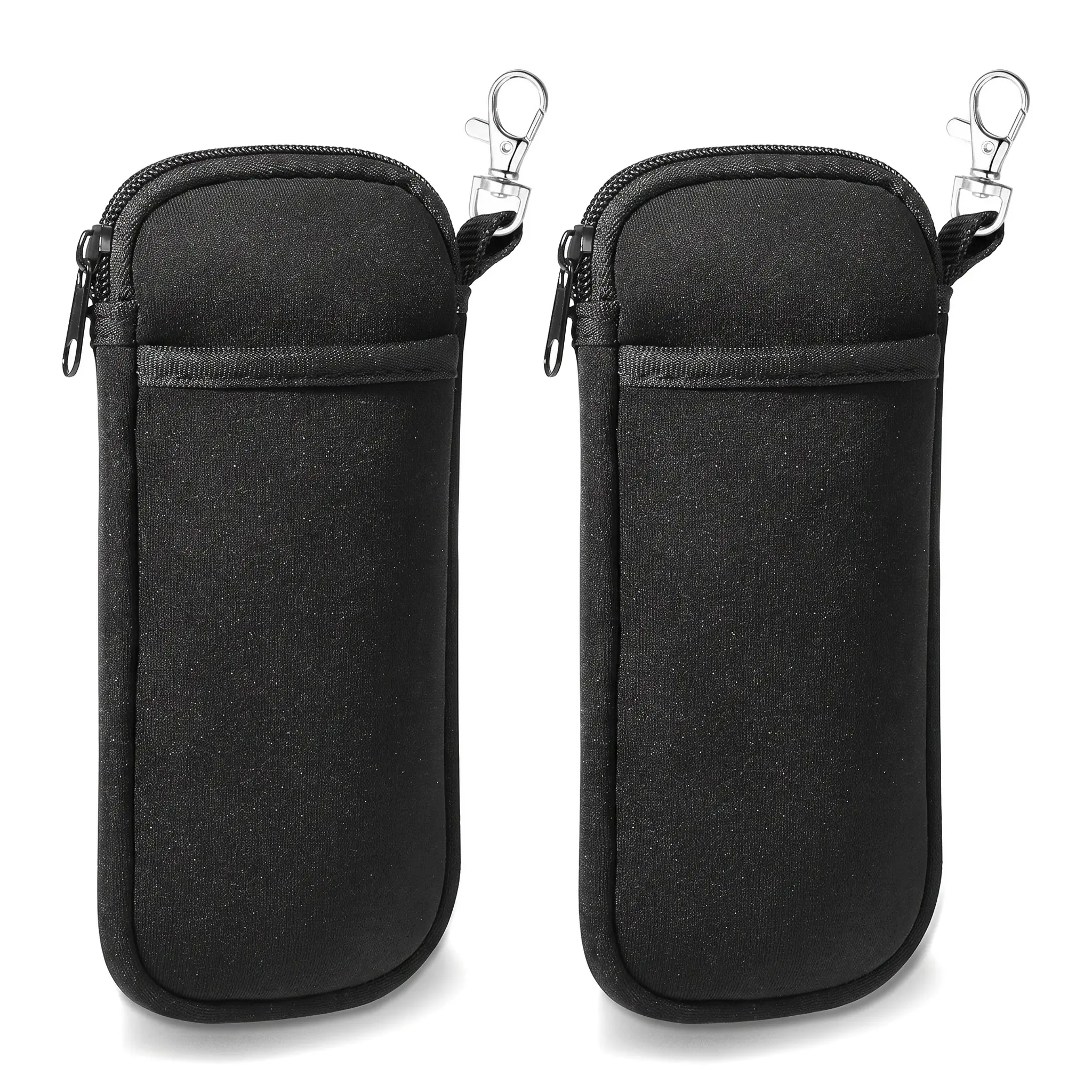 Vertical Shape Nylon Neoprene Phone Pouch Organiser, Zippered Small Daily Carry Bag with ID Slot, Portable Power Bank Case, Dust Cover for Business Elite