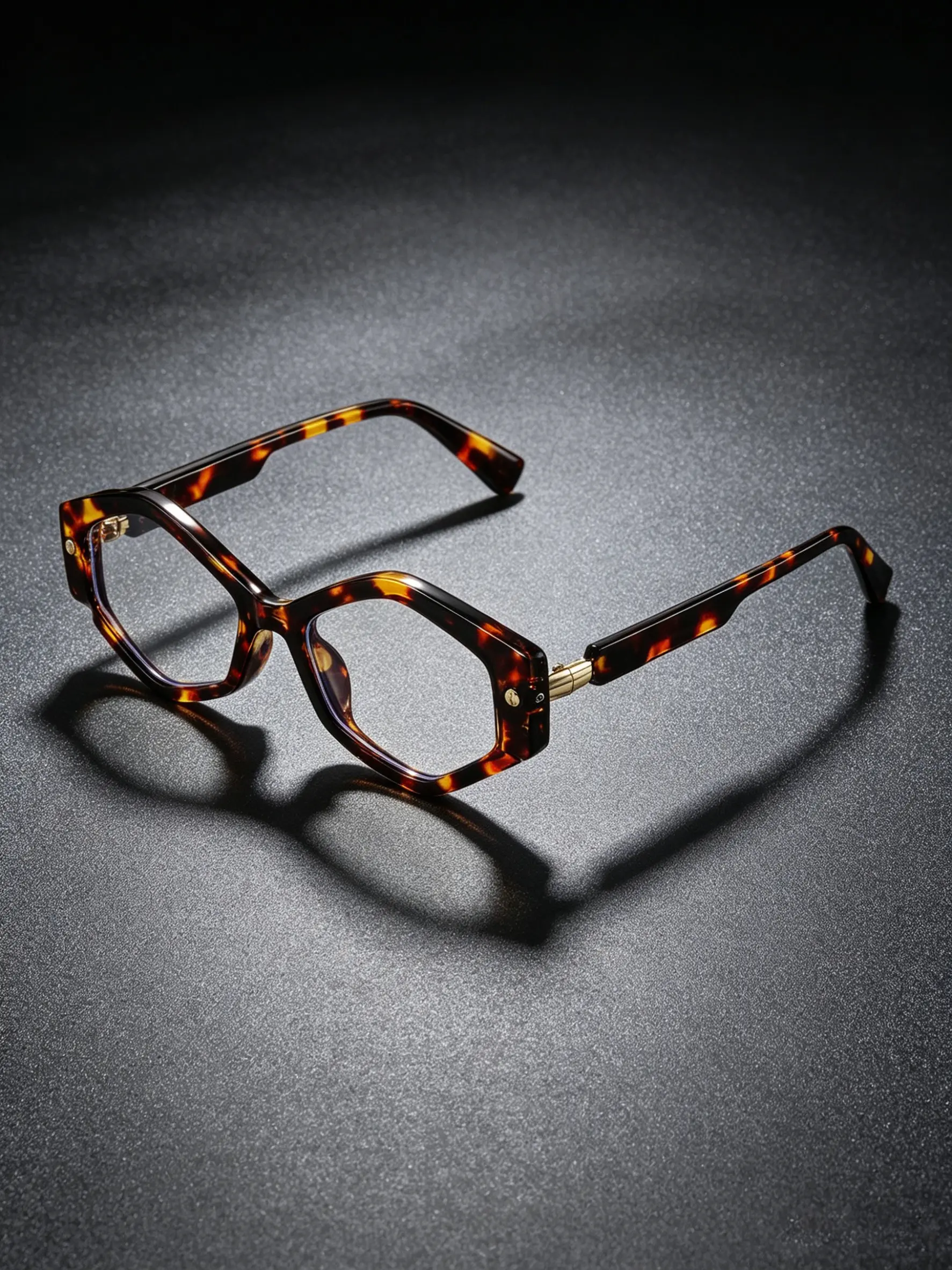 Fashionable Hexagonal Blue Light Blocking Glasses, Lightweight Durable Metal Frame, Perfect for Work Study Daily Use, Ideal Gift