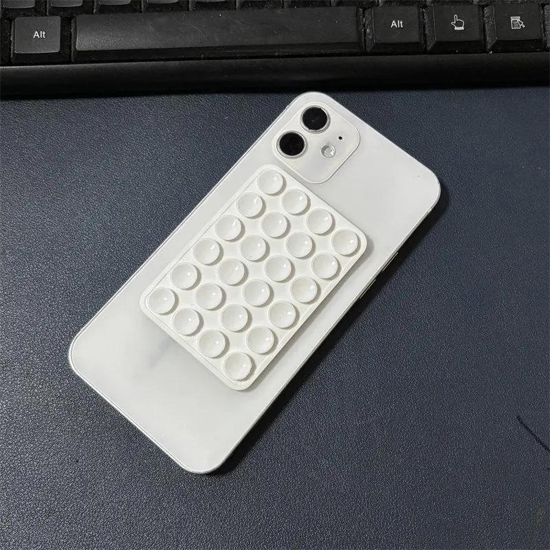 Durable Silicone Double-Sided Suction Cup Phone Cover with Detachable Plastic Mount Accessory, Handheld Fidget Sticky Grip for Smartphones, Pads - TikTok Trending Gift for Content Creators (Selfies, Videos), Accessories