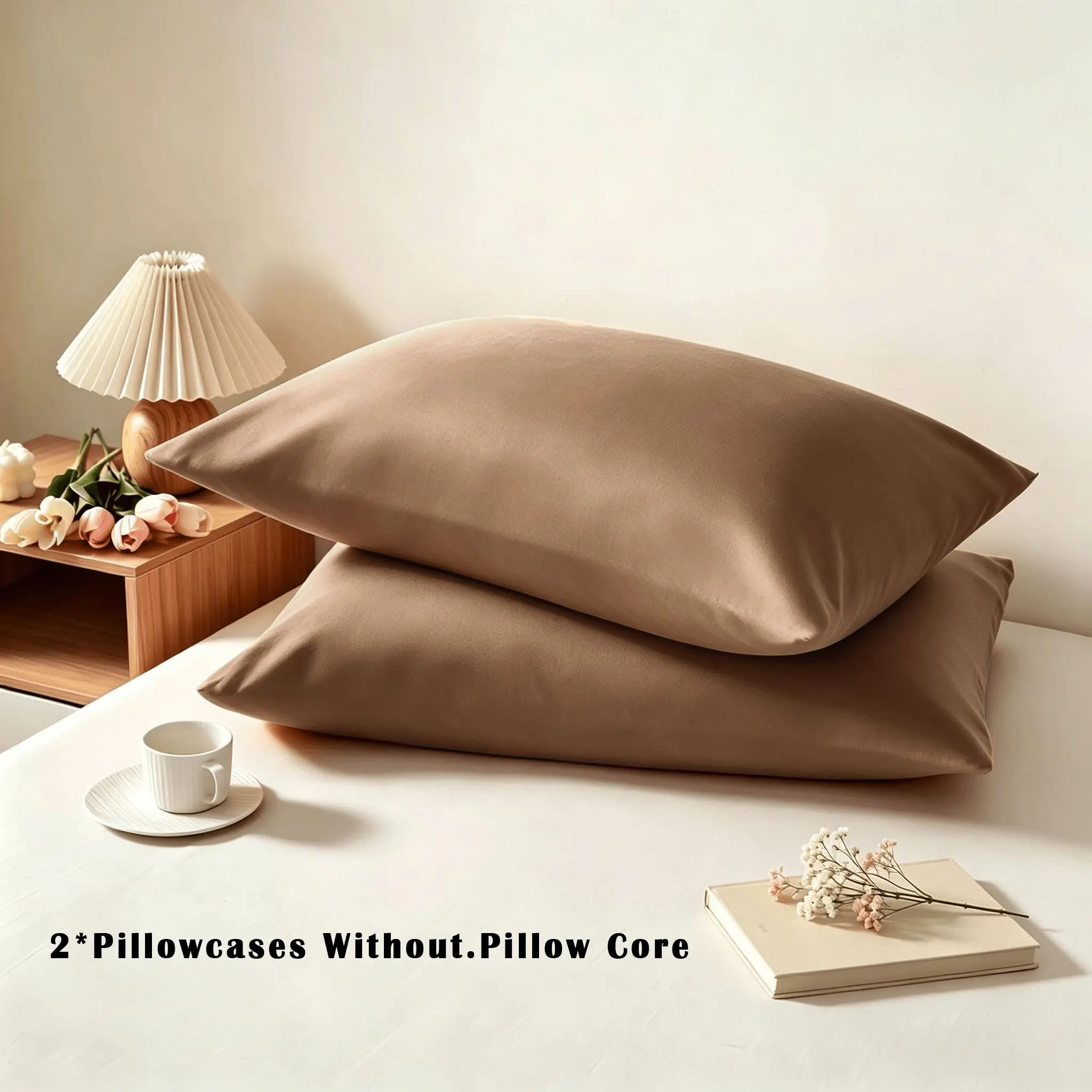 2-piece premium brushed microfiber breathable fabric pillowcase set, pillow inserts not included. These cool pillowcases are soft, breathable, luxurious and ultra-smooth, making them a great gift for friends or travel use.