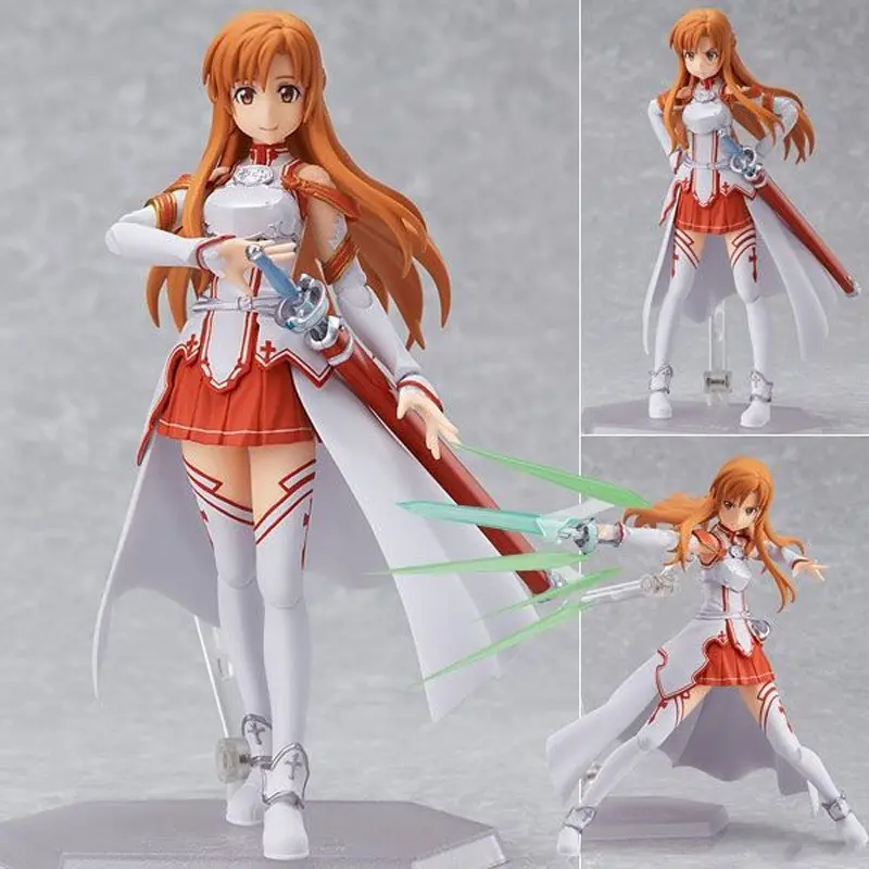 Sword God Domain Figure, Face Swap Kirito Action Figure, Face Swap Asuna Handmade Toy Model, Collectible Anime Figurine