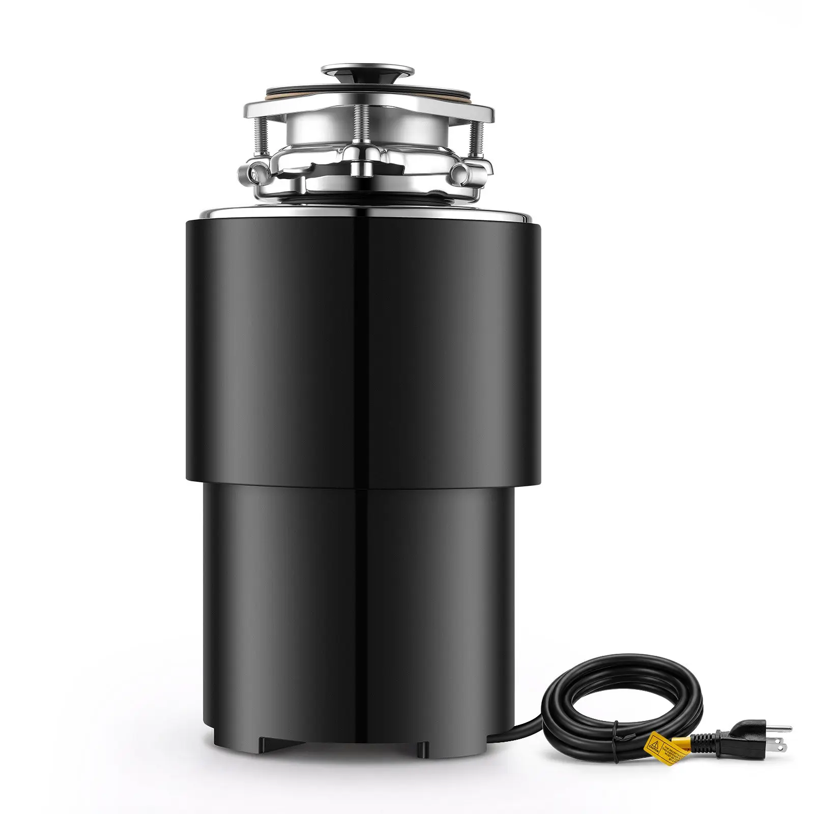 VEVOR Food Waste Garbage Disposal, 3/4HP 1500RPM AC Motor, Continuous Feed Kitchen Sink Garbage Disposer, 3-Bolt Mount Food Waste Grinding System with Splash Guard & Power Cord for Kitchens