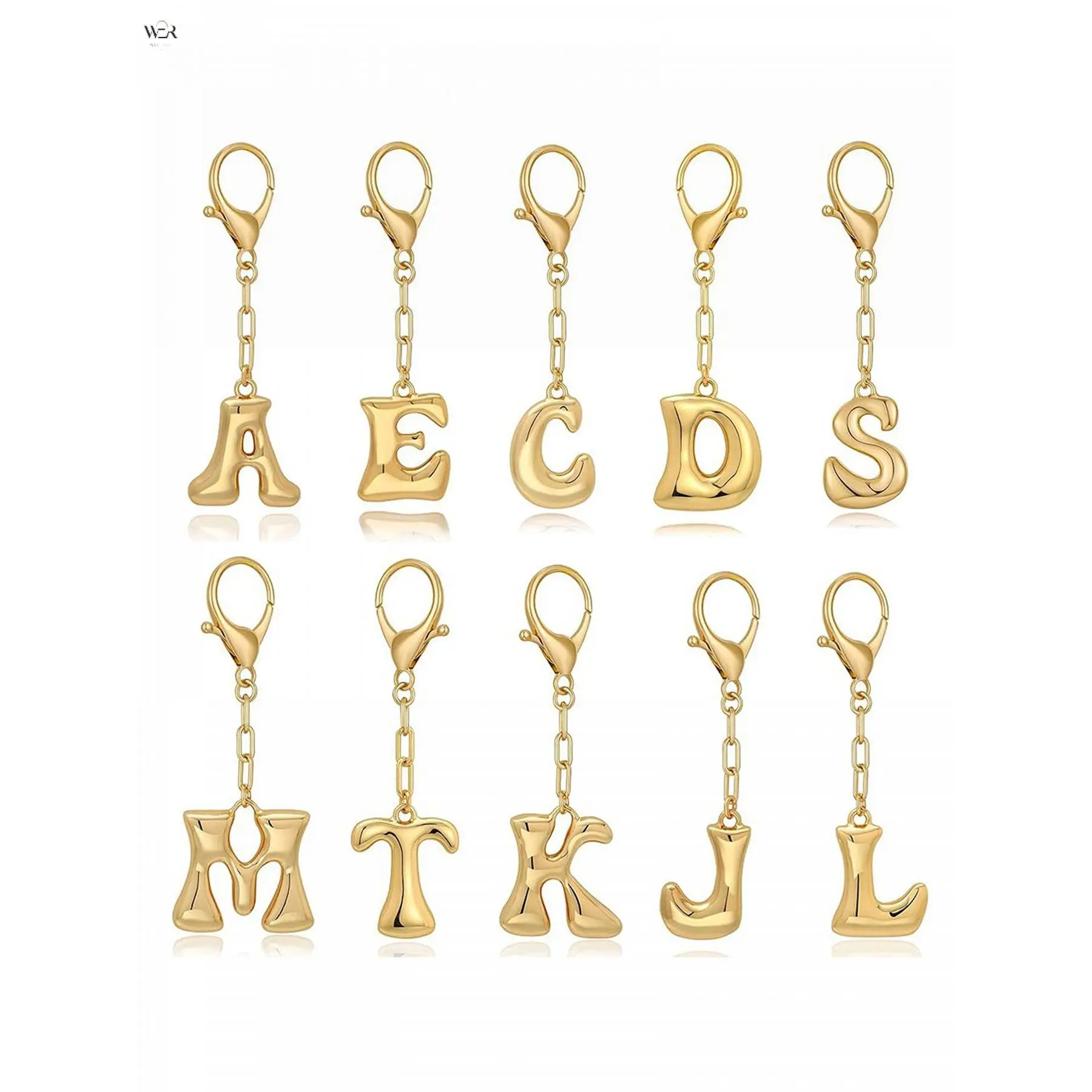 Women's Personalized Metal Gold Elegant Keychain - Gold Letter Nameplate Accessory, Keychains for Women, Ideal Summer Gift for Daily Wear & Special Occasions, Gold Elegant Keychains, Personalized Nameplate Keychains