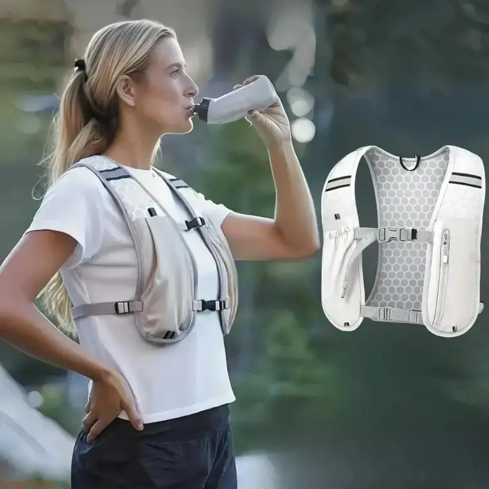 2026 New Lightweight Breathable Sports Storage Vest summervibes, Unisex Marathon Running Vest & Cycling Backpack Holder, Multi-scene Outdoor Activity Wear