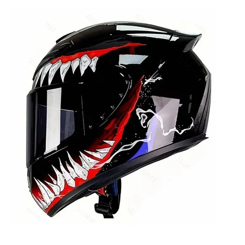 High-Quality Motorcycle Full Helmet with HD Lens, All-Season Safety Helmet, Suitable for Daily Riding and Off-Road Rally
