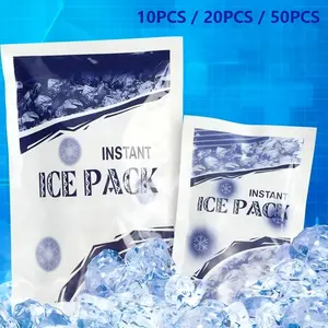 Instant Ice Pack, 10pcs/20pcs/50pcs Disposable Cold Packs, Portable Quick-Freeze, Cold Soothing Compress for Home Use, No Power Needed