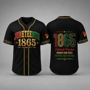 Juneteenth 1865 Baseball Jersey, All Print Baseball Jersey, Black History Juneteenth Freedom Gift, Casual Freedom Jersey # TikTokMadeMeBuyIt # Juneteenth1865 # 1865FreedomDay # AfricanHeritage # FreedomPride # JuneteenthAnniversary # Baseball Jerse