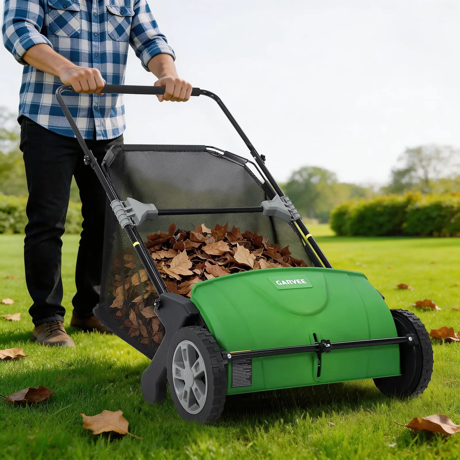 Garvee Superior Manual Push Lawn Mower – Durable, Lightweight, Eco-Friendly Grass Cutter, Easy Yard Maintenance for Lawns and Gardens