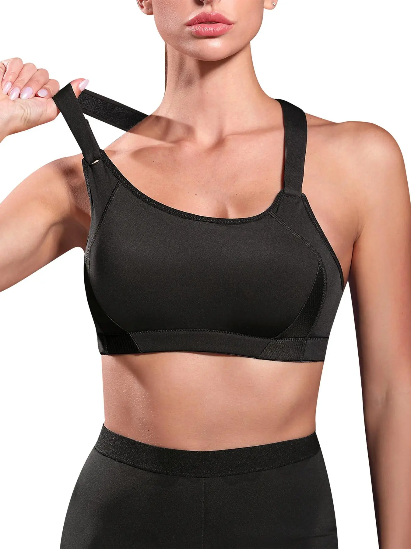 Women's Cut Out Wireless Bra, Solid Color Full Coverage Lingerie Top, Soft Comfortable Breathable Bra for Everyday Wear