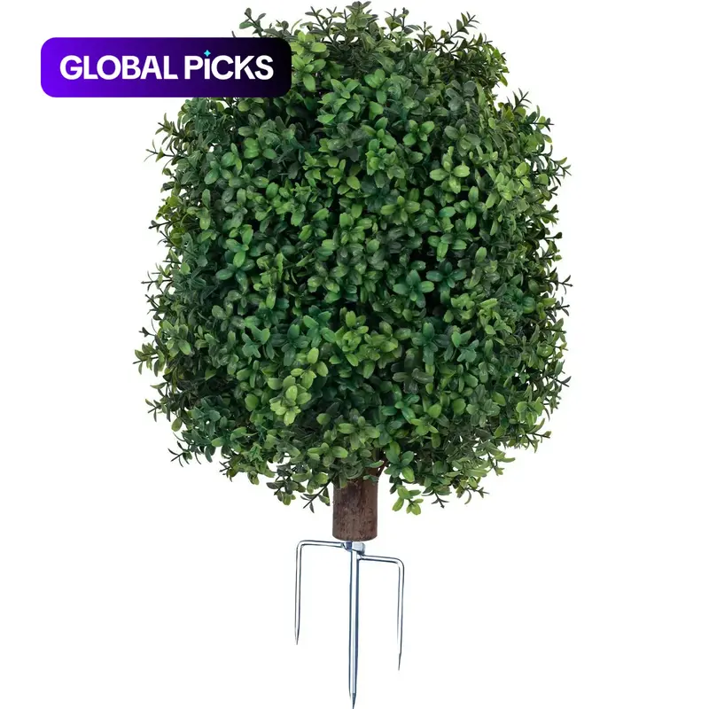 UV-Resistant Artificial Boxwood Plant, Fake Shrub Bush, Real-Touch Faux Greenery, Maintenance-Free Decor for Garden/patio/yard/home, Indoor Outdoor Decorative, Outdoor Faux Plants, Artificial Shrubbery, Decoration Items #GLOBAL PICKS
