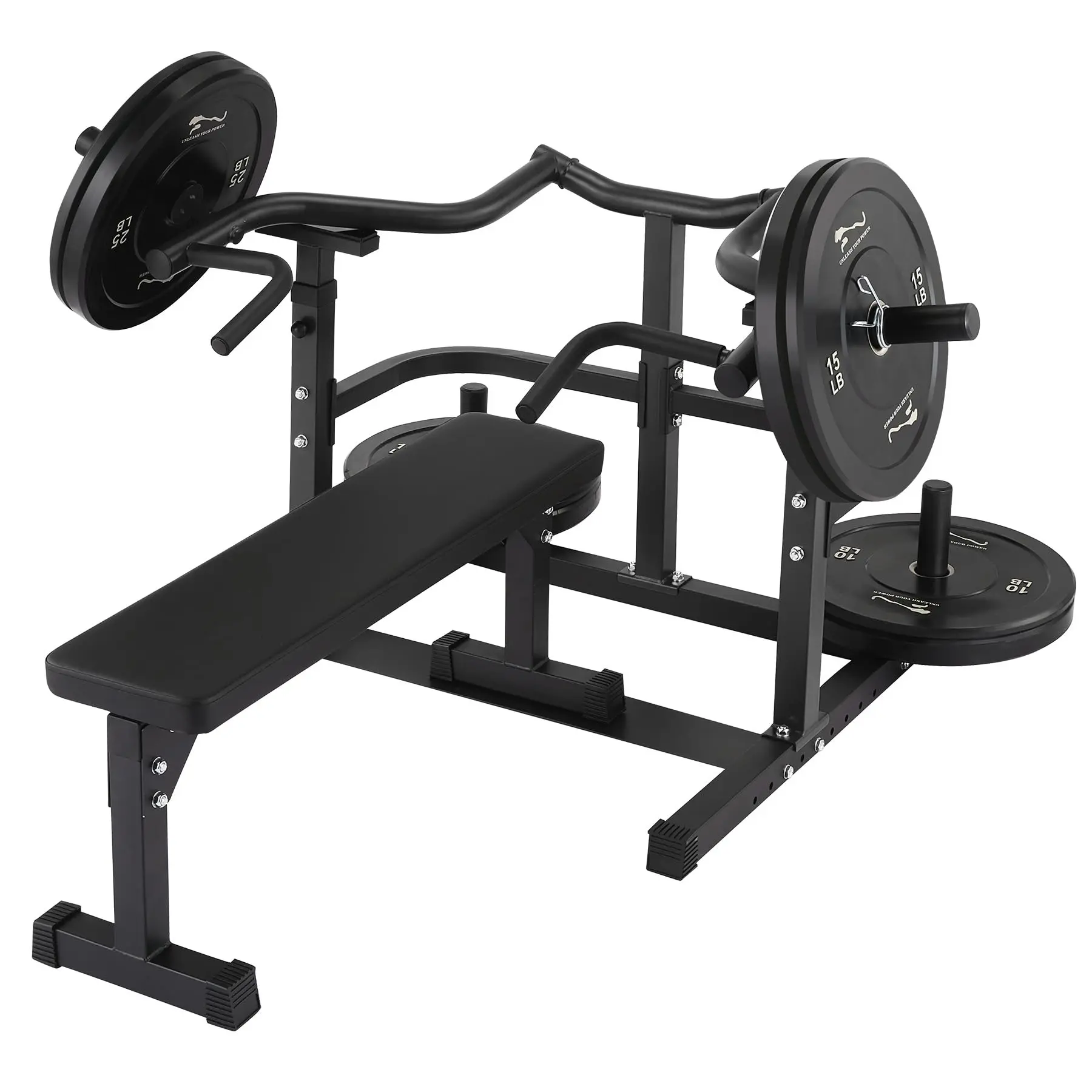 Chest Press Machine, 1300LBS Heavy Duty Bench Press Machine with 4-Position Adjustable Arms, Independent Converging Bench Press Rack for Safe, Full Body Home Gym Chest Workout Equipment