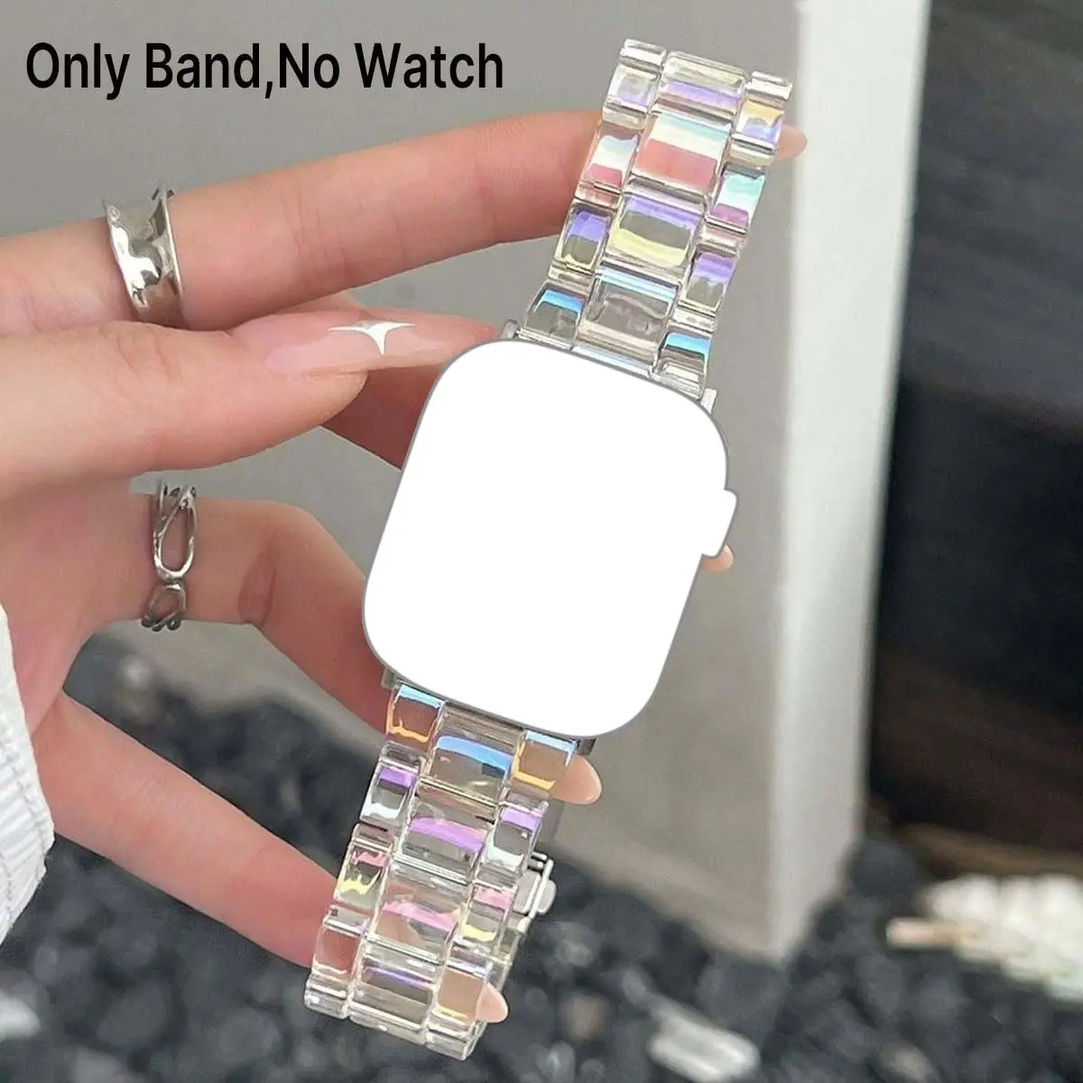 Watch Band (Band Only), Adjustable Lightweight Watch Band for Women & Men, Compatible with Apple Watch Ultra 3/2/1 and Series 10/SE/9-1, Smart Watch Straps, Smartwatch Accessories, Accessories, Wearable Tech Accessories