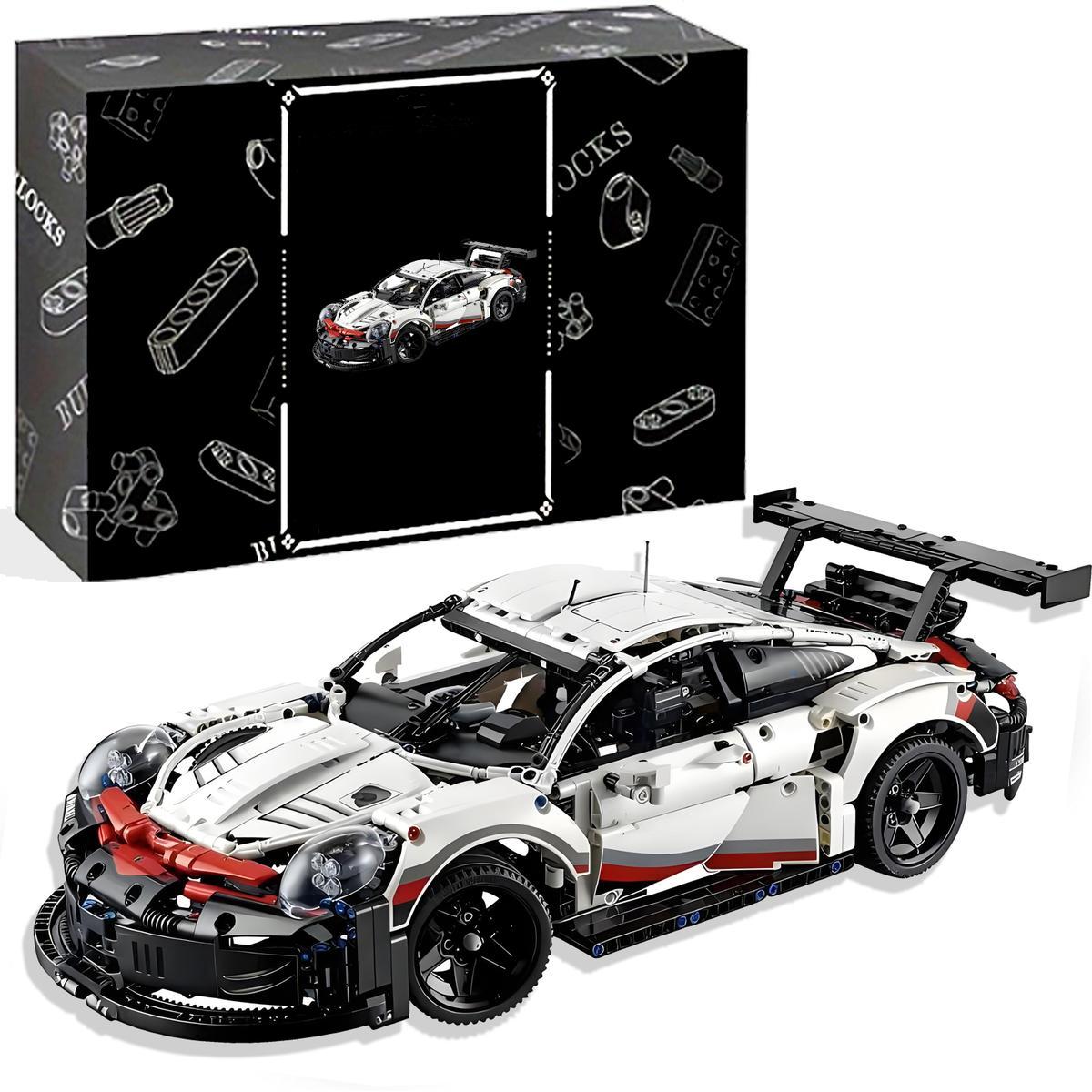 High-Performance Technic Racing Car Building Blocks Set, Realistic Supercar Model Kit, Complex Mechanical Assembly, Premium Collectible Display Toy, STEM Gift for Kids & Adults