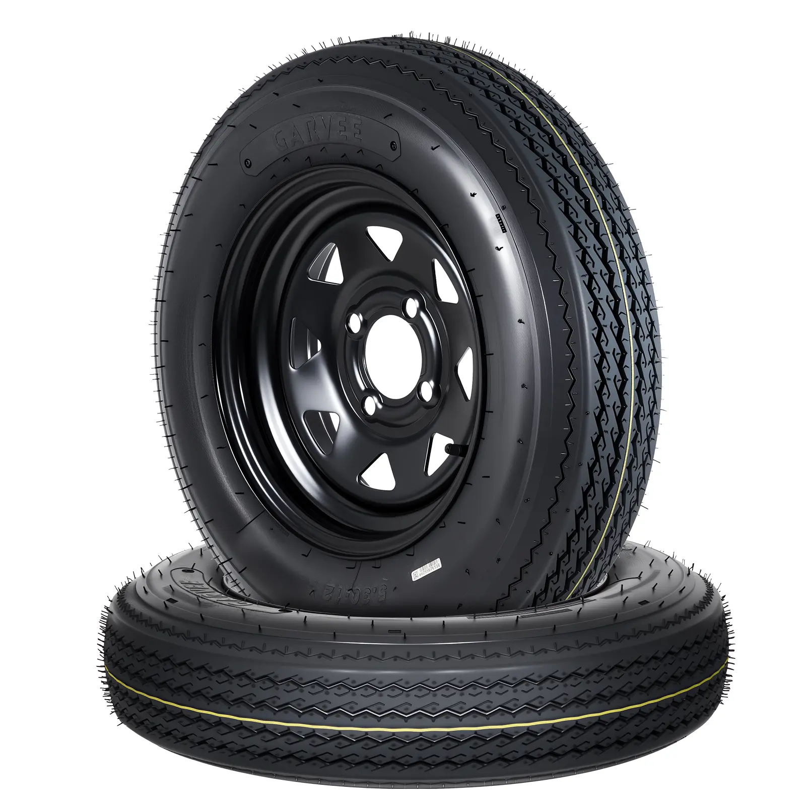[Select the correct size] Garvee New Upgraded 2pcs 4.80-8,ST175/80D13,ST205/75D15 Trailer Tires with Rim, 6-Ply, Heavy-Duty All-Weather Tires for Utility, Boat Trailers