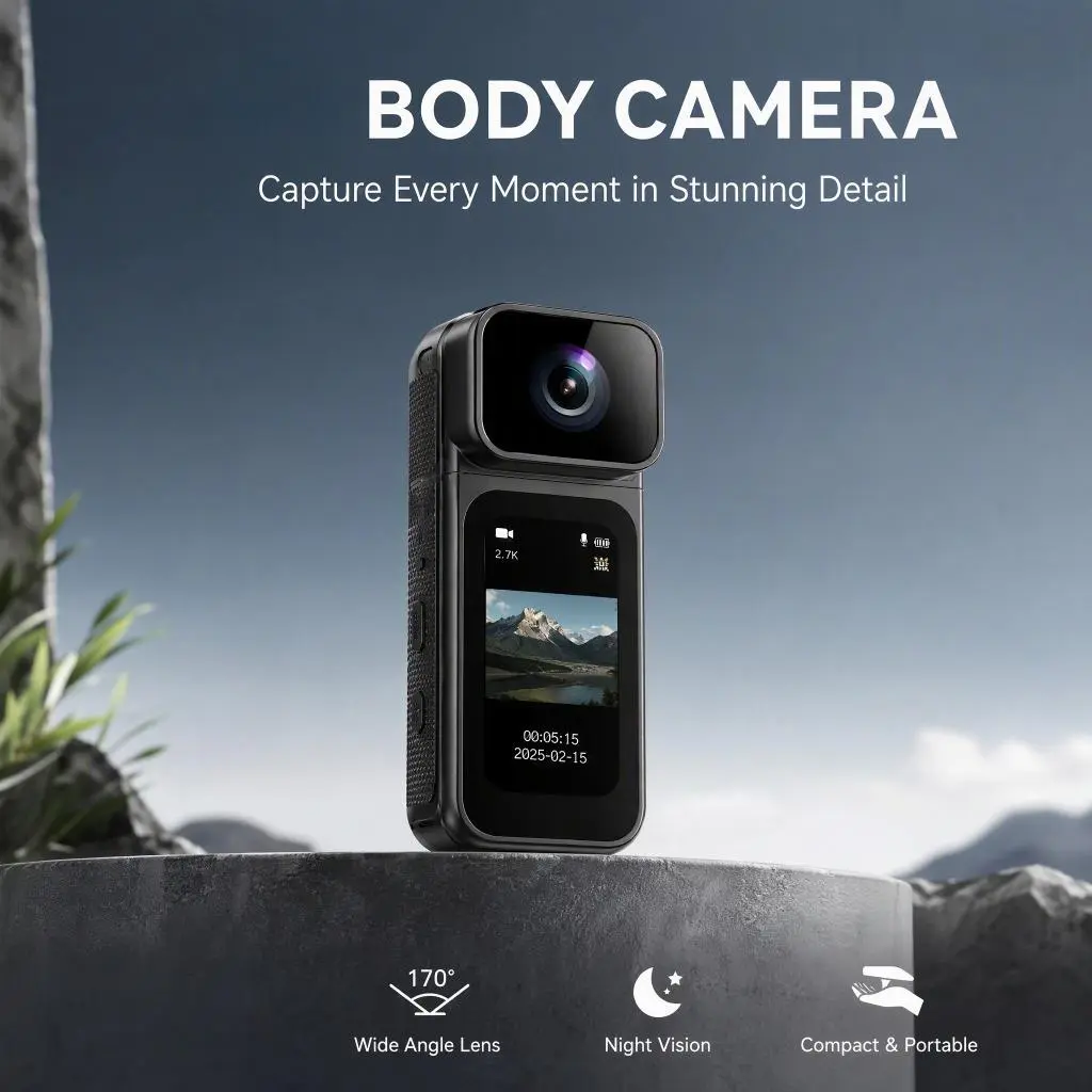 Thumb sports camera anti-outdoor riding neck magnetic suction neck first viewing angle high definition camera