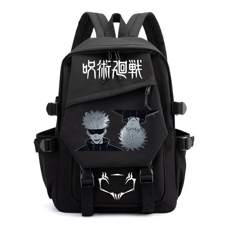 Jujutsu Kaisen Anime Backpack for Kids Teens, Cartoon Student School Bag for Boys Girls, Campus Bookbag for Elementary Middle School College Students