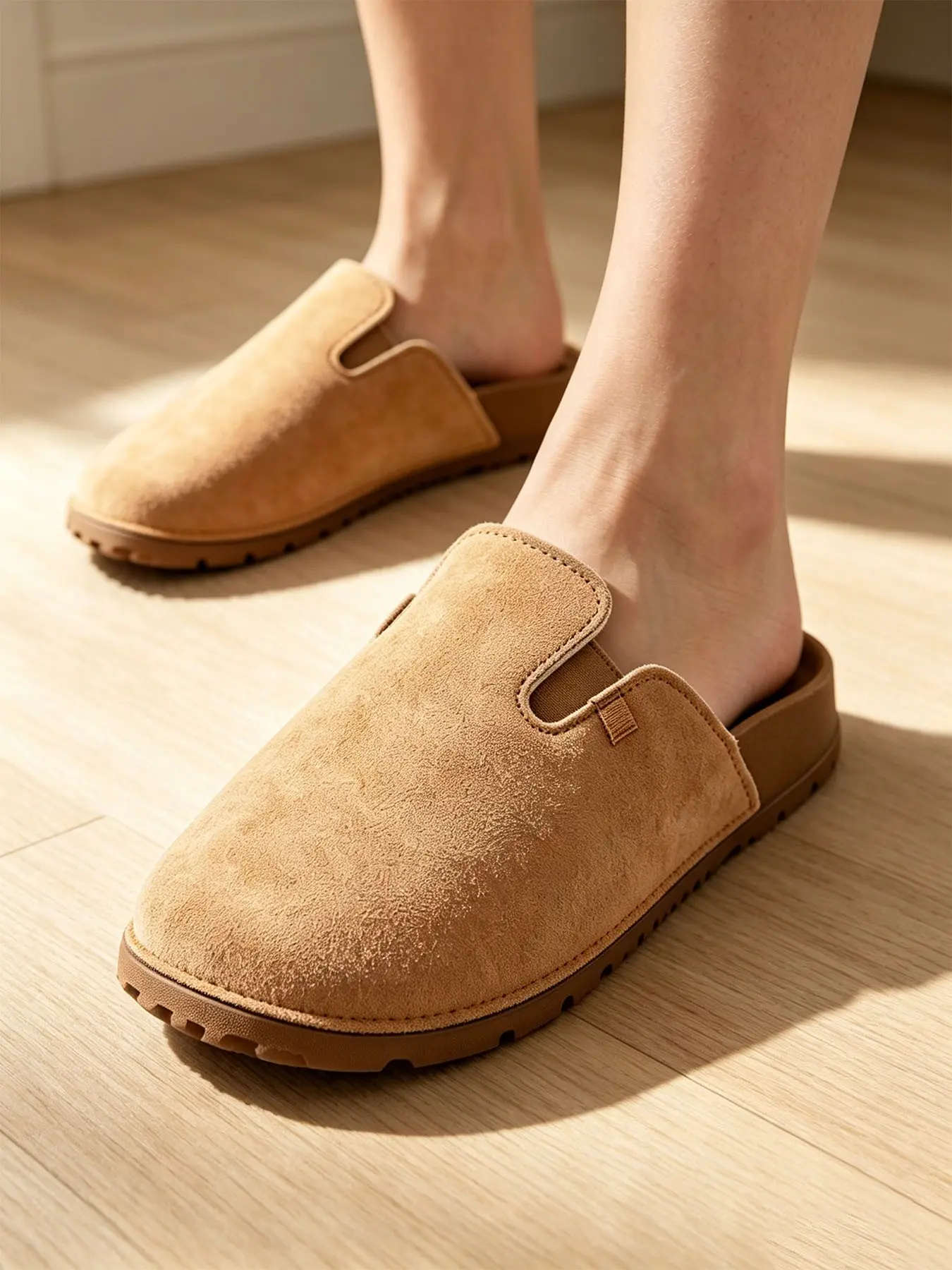 Women's Solid Color Round Toe Slip On Slippers, Casual Flatform Eva Sole, Medium Width, Less Than Ankle Height, Spring Summer Outdoor Shoes