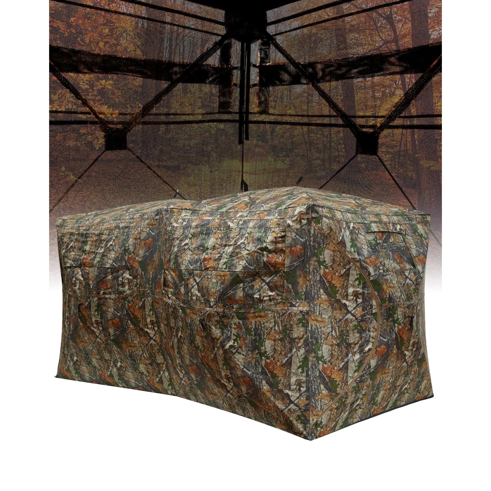 GARVEE Hunting Blinds- Portable 2/3/4 Person 270 Degree See Through Hunting Blind, Outdoor Turkey Gear, Easy to Carry with Bag, Ground Hunting Tent for Deer & Turkey Hunting