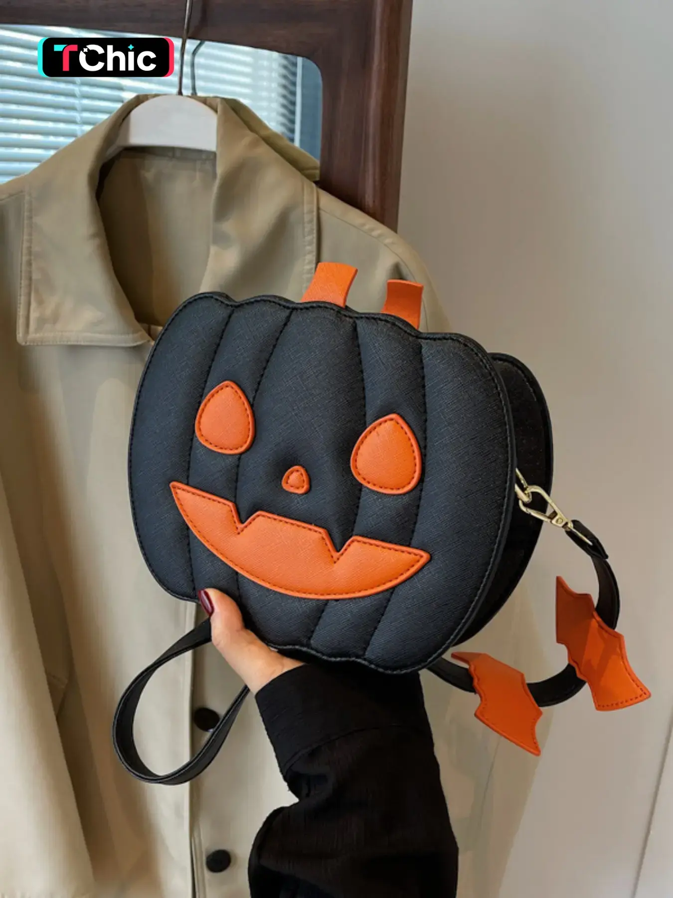 Halloween Pumpkin Crossbody Bag, Cartoon PU Leather Aesthetic Shoulder Bag, Party Birthday Daily Commute, Fashionable Unique Design, Cute Creative Backpack