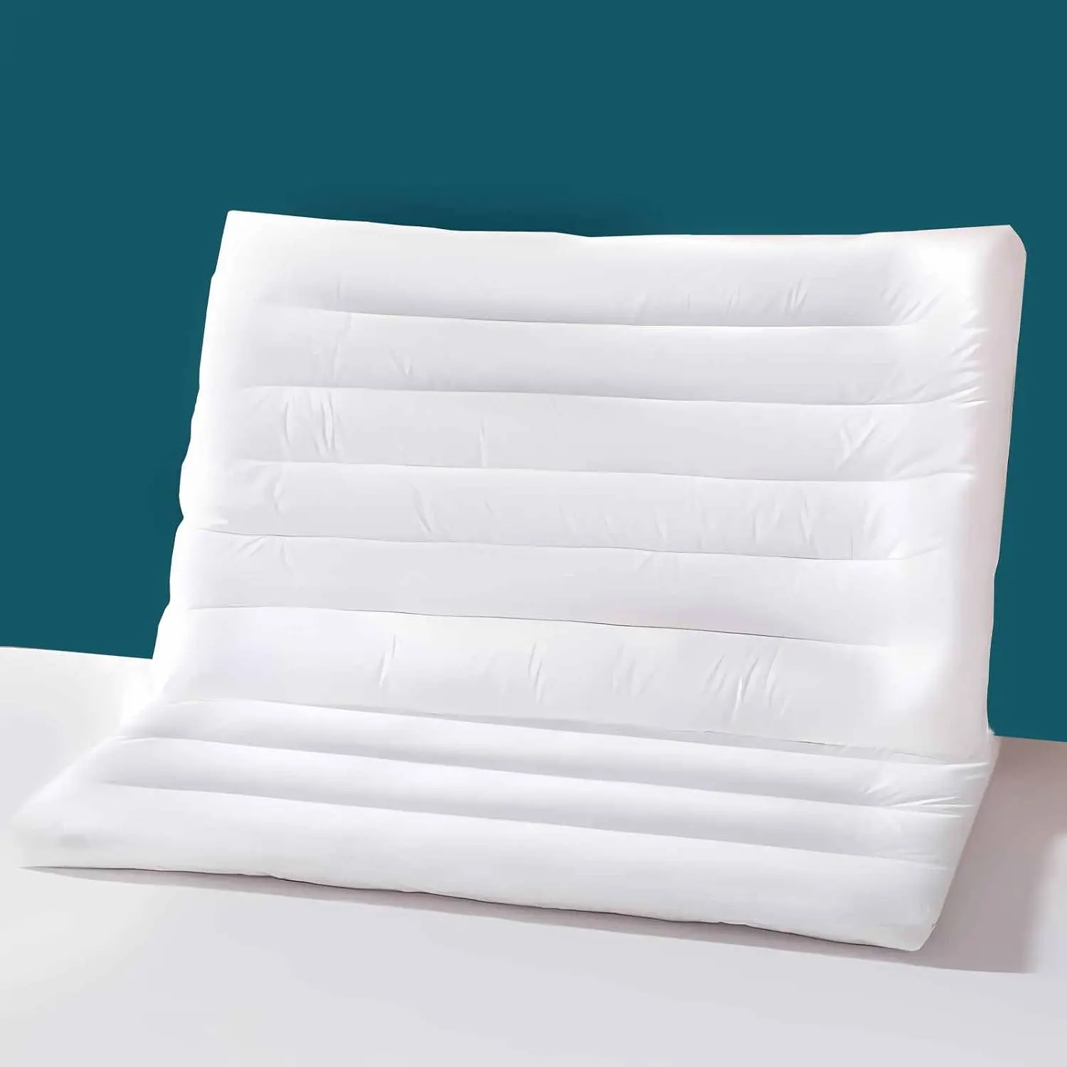 Ultra Flat Thin Pillows for Sleeping  Size Set of 2 Pack, 2-1/2" High Slim Bed Pillow for   Sleepers Down Alternative Filling  White 18x30 in
