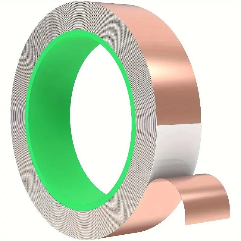Copper Foil Tape (1.18 in x 66 ft) with Conductive Adhesive – Suitable for Guitars, EMI Shielding, Crafts, Electrical Repairs, and Grounding