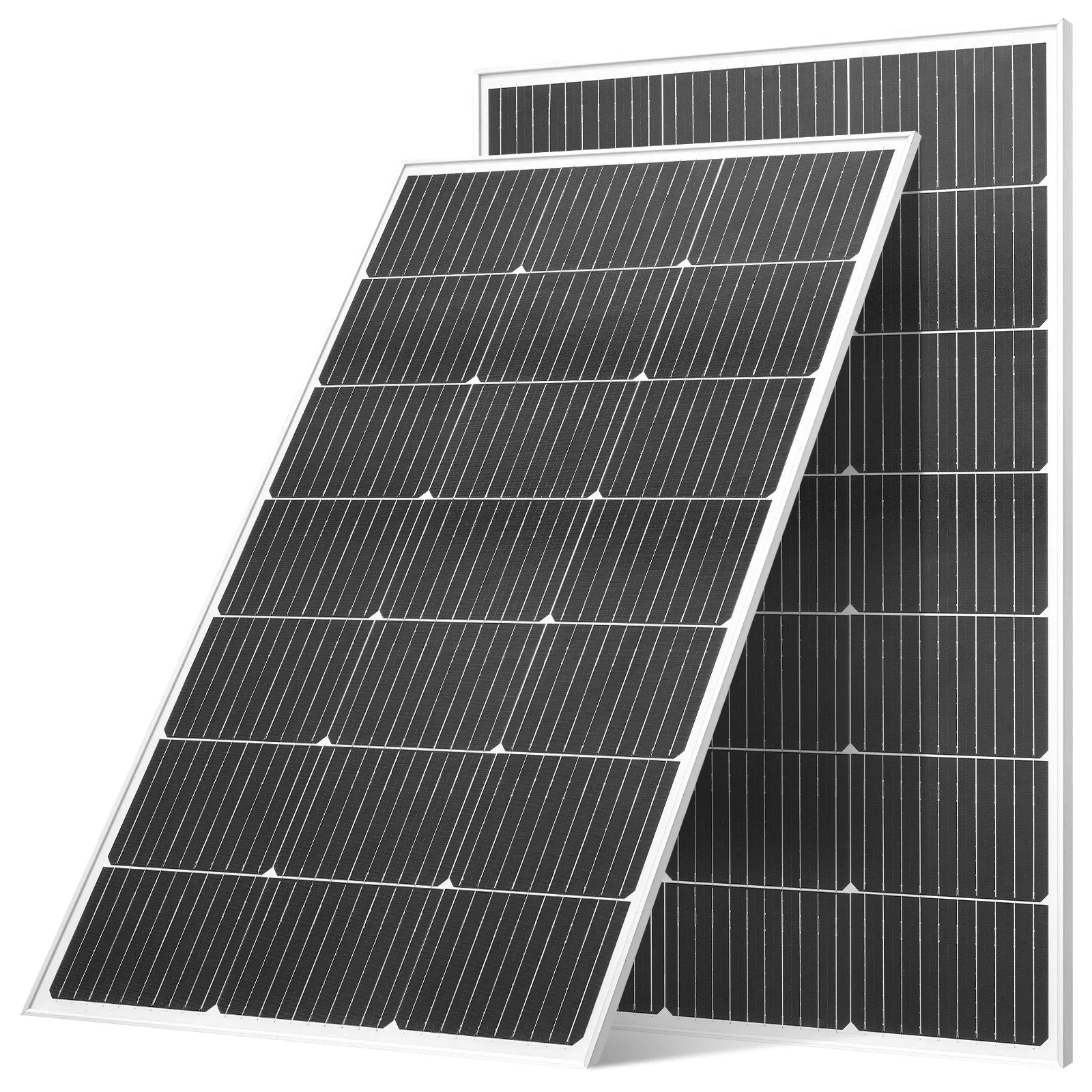 VEVOR 2x100W Monocrystalline Solar Panels, 23% High-Efficiency Mono PV Modules, Stable MC4 Output, Aluminum Frame, IP65 Waterproof, Easy Connection, 35.2x22.8x1.2in, Enhanced Durability for Boat, Farm Off-Grid Use