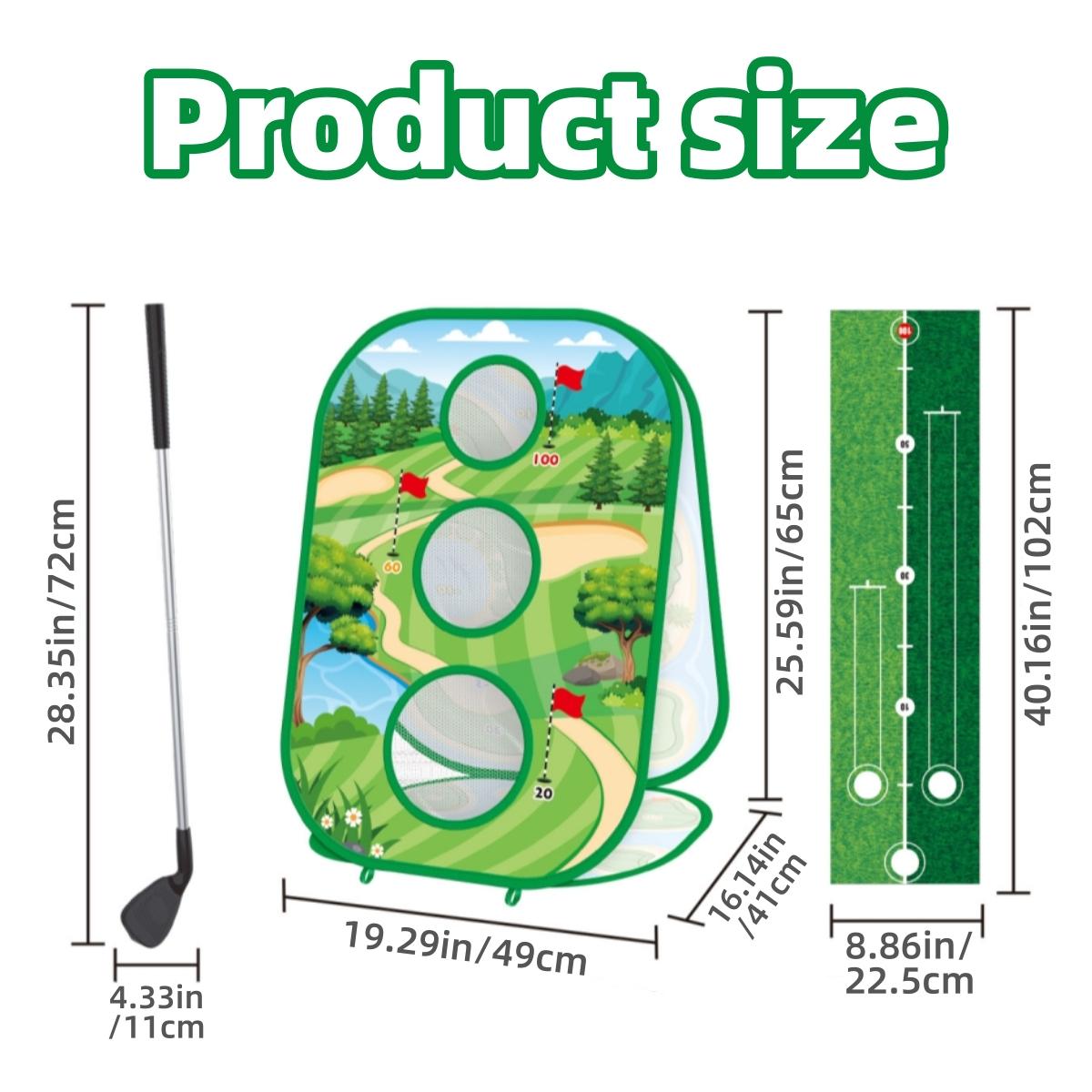 2-in-1 Golf Toy, 1 Set Indoor & Outdoor Golf Toy, Parent-child Interactive Game, Sports Toy for Kids, Birthday Gift for Boys & Girls