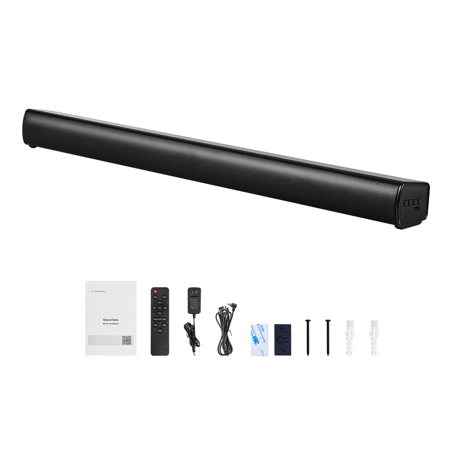 Sound Bar for Smart Tv, Bluetooth Aux Connection, 50W Rated Power, 120W Maximum Power, Dual Control, Space-Saving Design