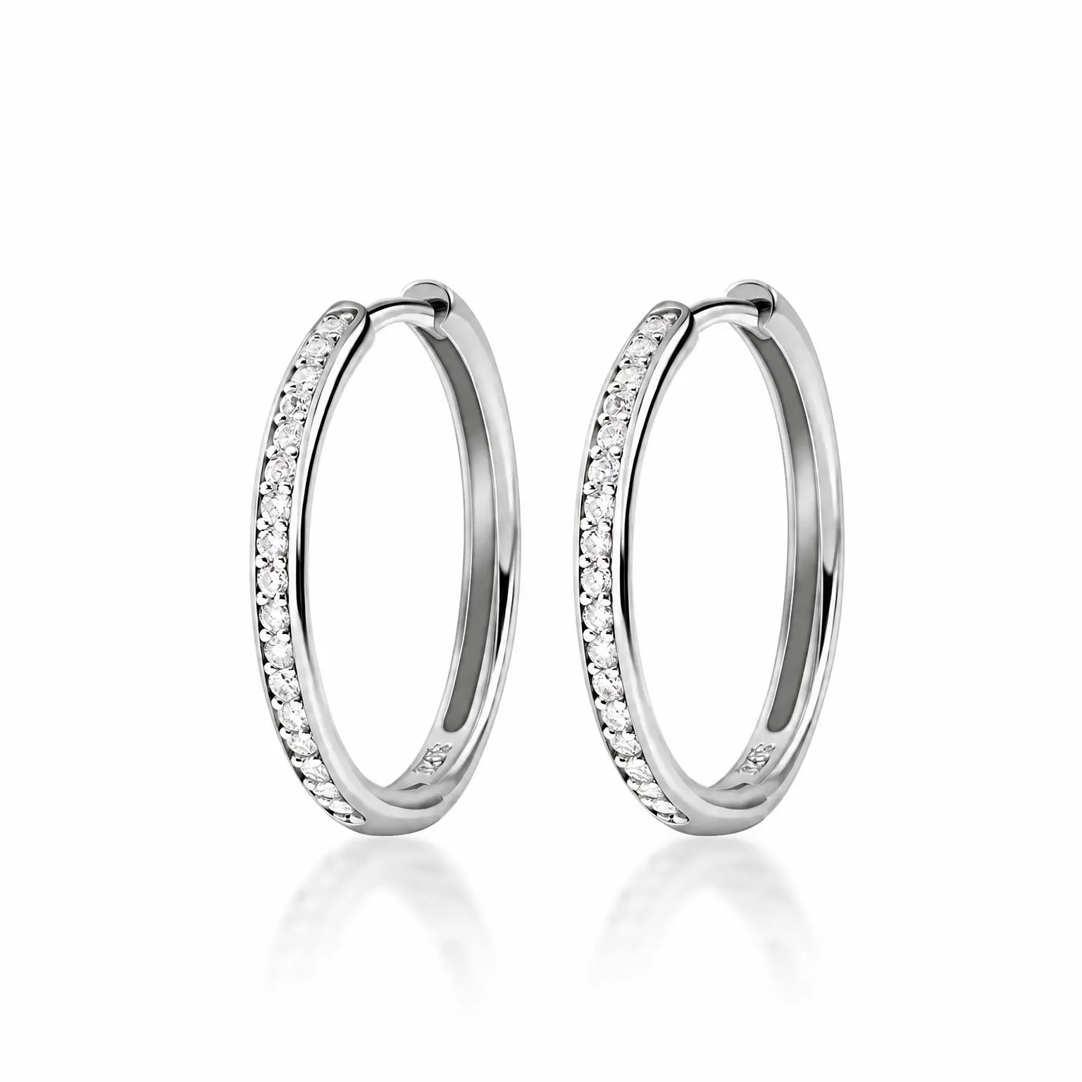 14K Gold-Plated Bling Hoop Earrings S925 VVS Synthetic Moissanite Unisex Earrings Jewelry Perfect Birthday Anniversary Christmas Gift for Men Women Silver Earrings Golden Earrings Wedding Set