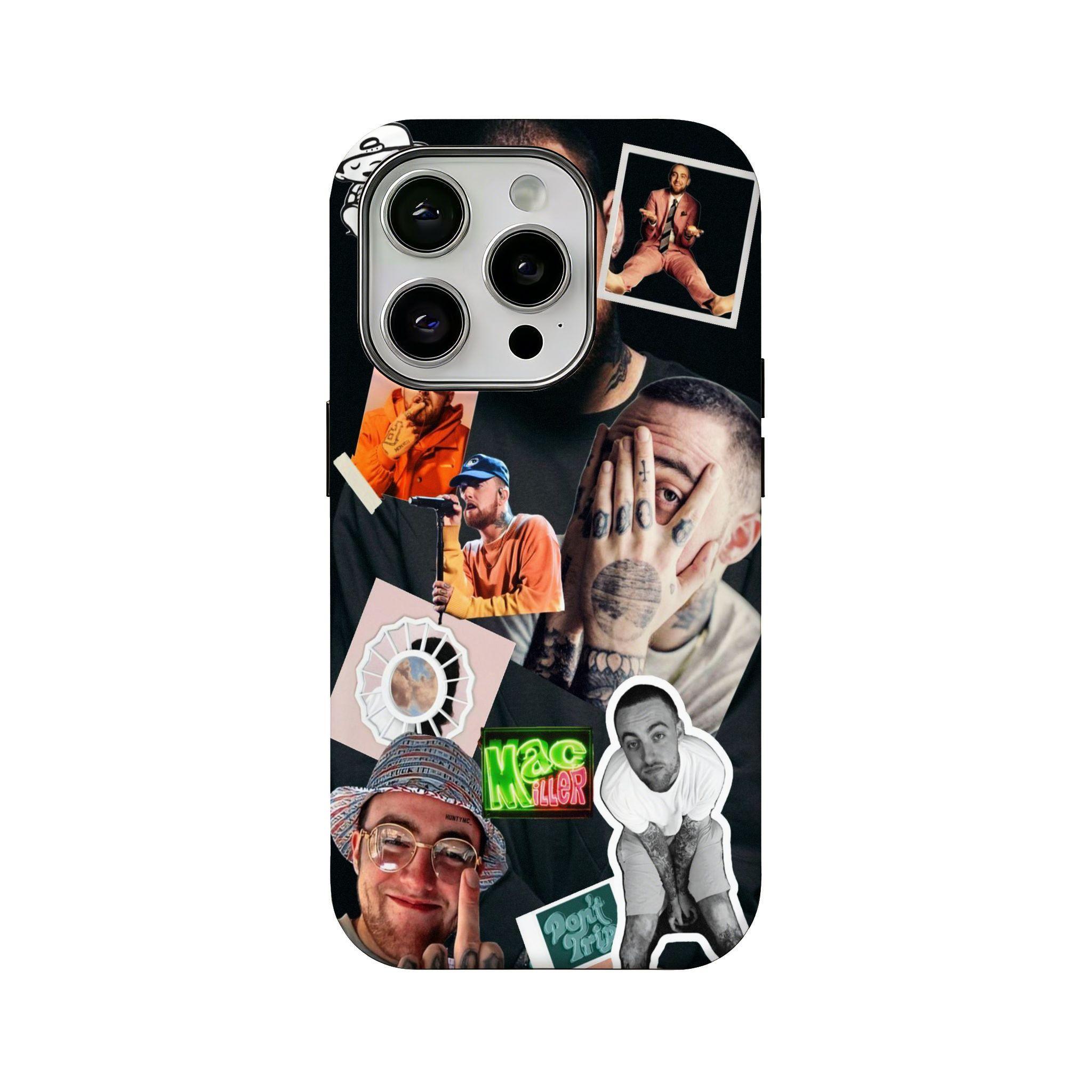 Mac Miller-Themed 2-in-1 Dual-Layer Phone Case — Western Street Style Design. Compatible with iPhone 17/16/15/14/13/12. Drop-Resistant Hard Case — The Perfect Gift Choice.