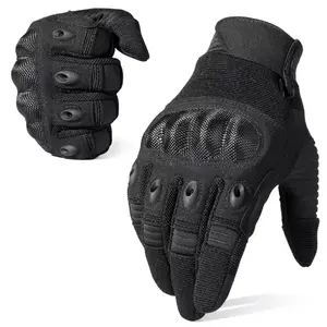 Full-Finger Tactical Gloves, Impact-Resistant Anti-Fall Outdoor Shooting Gloves, Touchscreen Compatible Fighting Training Gloves
