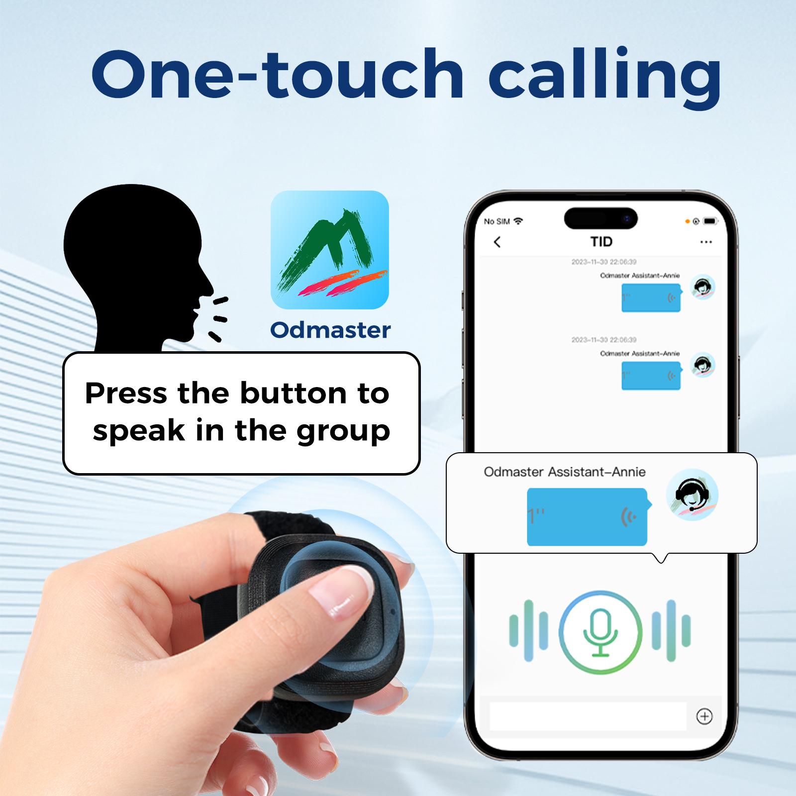 TIDRADIO Wireless Mic PTT Button for Cell Phone APP “Odmaster” Riding Driving Walkie-talkie, Wireless Programming Baofeng Uv5r