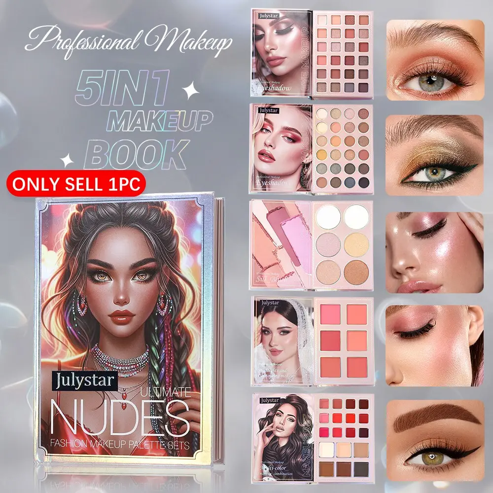 Multifunctional Makeup Palette, 5-In-1 Cosplay Stage Makeup Palette, Portable Professional Color Mixer, Ideal for Daily Use, Travel, Artists, Brides