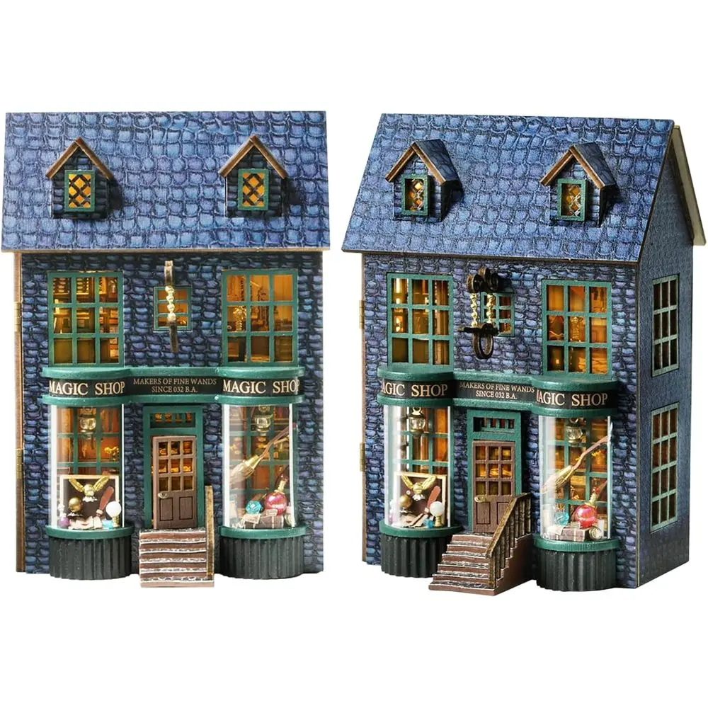 Spilay DIY Mini Dollhouse Building Kit for Adults, Hand‑Assembled Miniature House Set |   Equipped with Warm LED Light & Complete Furniture, Wooden Craft Kit for Bookshelf Ornament, Home Decor Display, Thoughtful Creative Present for DIY Enthusiasts