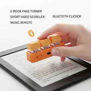 Wireless Page Turner for Kindle and E-Books, Hands-Free Stand and Remote, Rechargeable, Compatible with Smartphones, iPad, Tablets