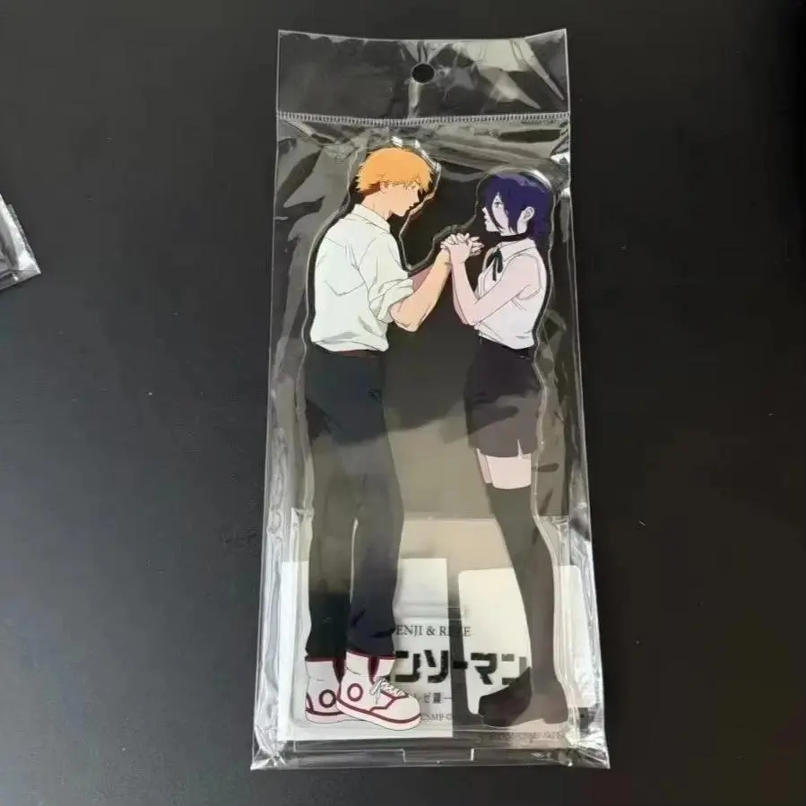 Reze Arc Denji & Reze Holding Hands Acrylic Standee, Vibrant Anime Couple Character Tabletop Ornament, Fan Merch Gift for Anime Fans