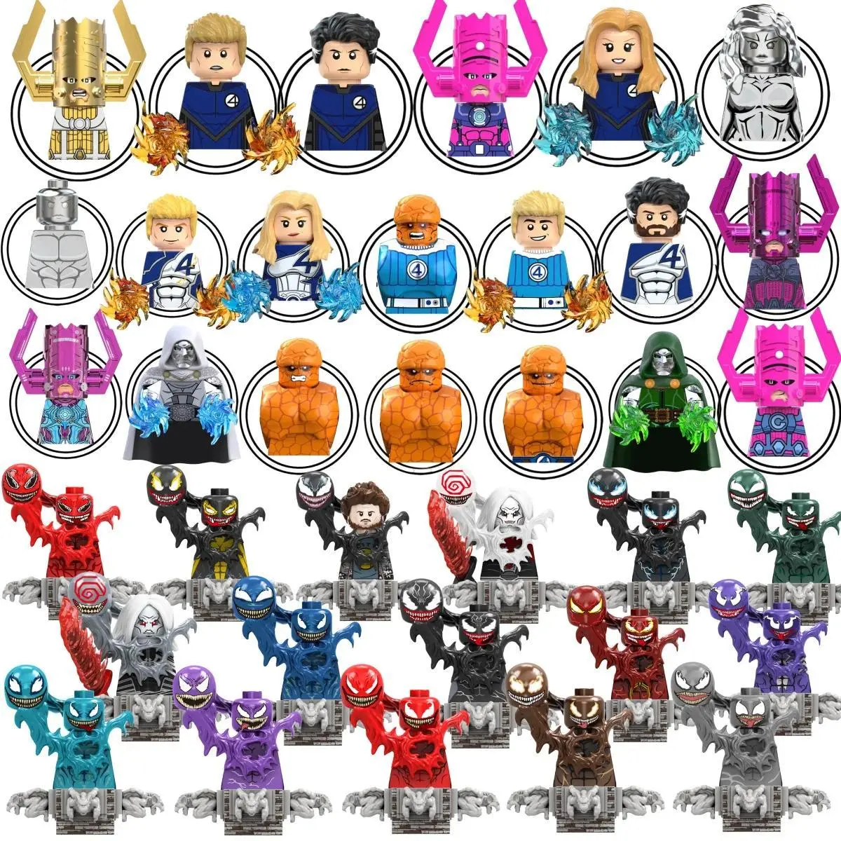Blind Box Mini Building Blocks TV6210 Figures Big Goblin Spiderman Iron Man Venom Captain Hawk Deadpool Armor Christmas Gift Toy