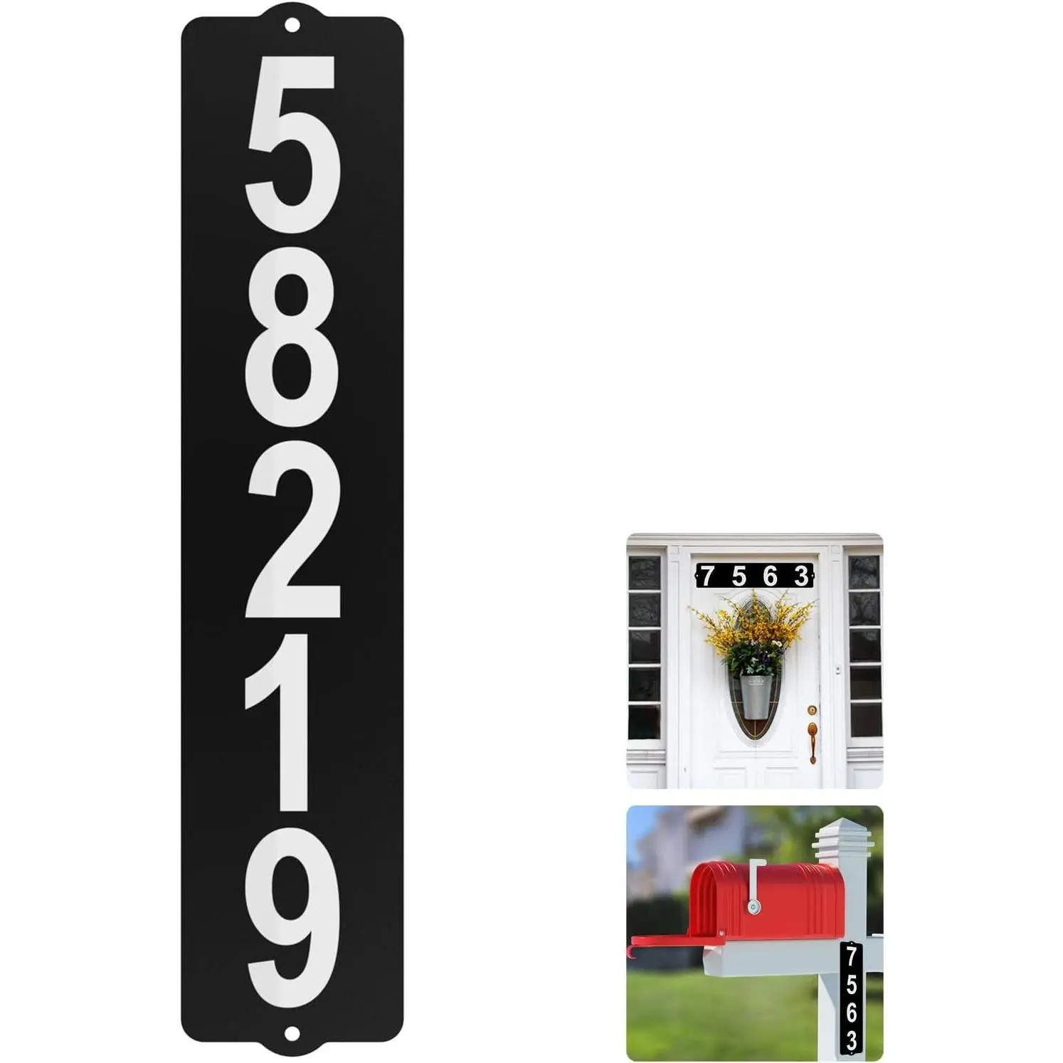 Metal Mailbox Numbers, Address Plaque, Waterproof, Horizontal & Vertical Mounted Address Sign for House Home Office Street Yard MailboxGift.