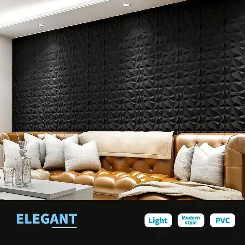 10pcs 3D Diamond Wall Decor Panels, Peel and Stick Panels for Walls, Indoor Bedroom Game Room Background Wallpaper, Elegant Home Decoration, Easy to Install