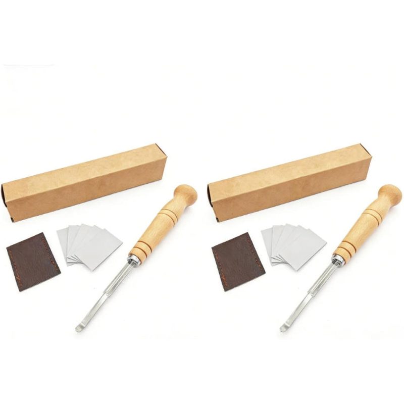2pcs Bread Lame Dough Scoring with Wooden Handle & Wire - Handcrafted Suitable for Sourdough Starter, Bread Slicer for Pastry Making, Professional Baking for, Hobbyists, Bakeries - Wire & Maintenance