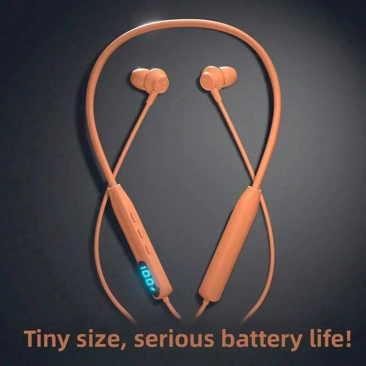 Neck‑hanging Bluetooth Earphones, Wireless Earbuds with LED Digital Power Display, Sport Earplugs Noise Reduction Headset, Comfortable Neckband Bluetooth Headphones for Running Workout, Long Battery Life In‑ear Earphones for Daily Use