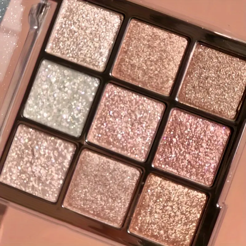 Multicolor Makeup Palette 2-Pack - 9-Color Eyeshadow Palettes with Matte, Shimmer, Metallic Shades - Blendable Eye Makeup for Everyday, Evening Looks